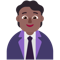 Office Worker- Medium-Dark Skin Tone emoji on Microsoft